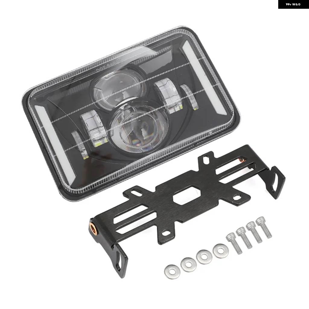 並行輸入品 5インチ プラグプレイ 6 LED バイクフロント ヘッドライト ライトバー キット ブラケット DR650 DRZ400 DRZ400S用の画像