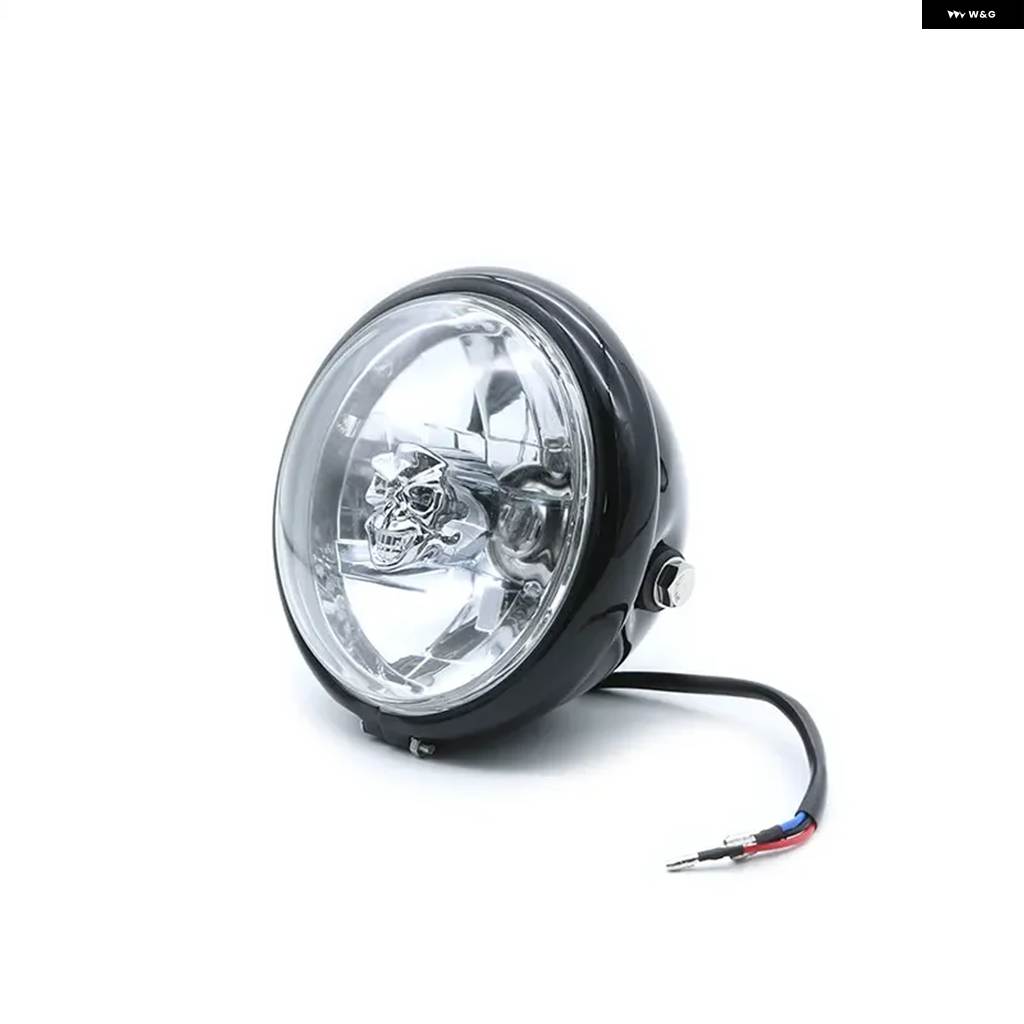 並行輸入品 12V オートバイ スカル バルブ ヘッドライト ヘッドランプ ハーレー ダイナ FLHT ファットボーイ FLST ホンダの画像