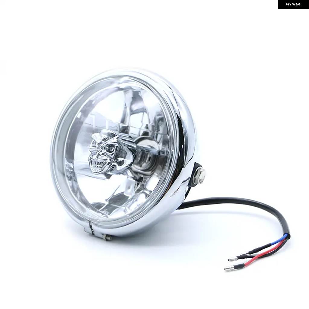 並行輸入品 12V オートバイ スカル バルブ ヘッドライト ヘッドランプ ハーレー ダイナ FLHT ファットボーイ FLST ホンダの画像