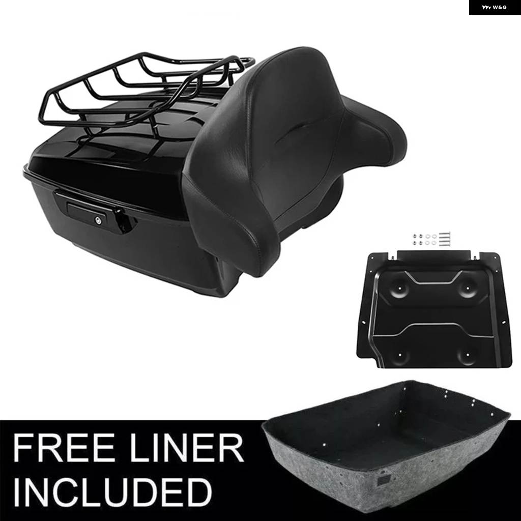 並行輸入品 バイク キング トランク バックレスト パッド ラック ハーレー ツーリング ロードキング ストリートグライド