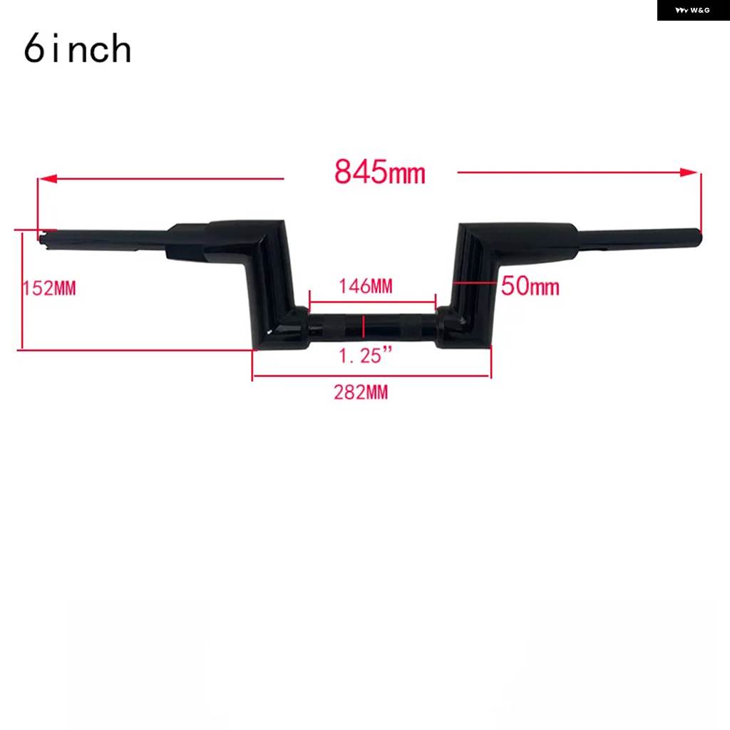 並行輸入品 バイク バー ハンドルバー 50MM 6インチ8インチ10インチライズ ハーレー 883 1200 ファットボーイ ブレイクアウト_3