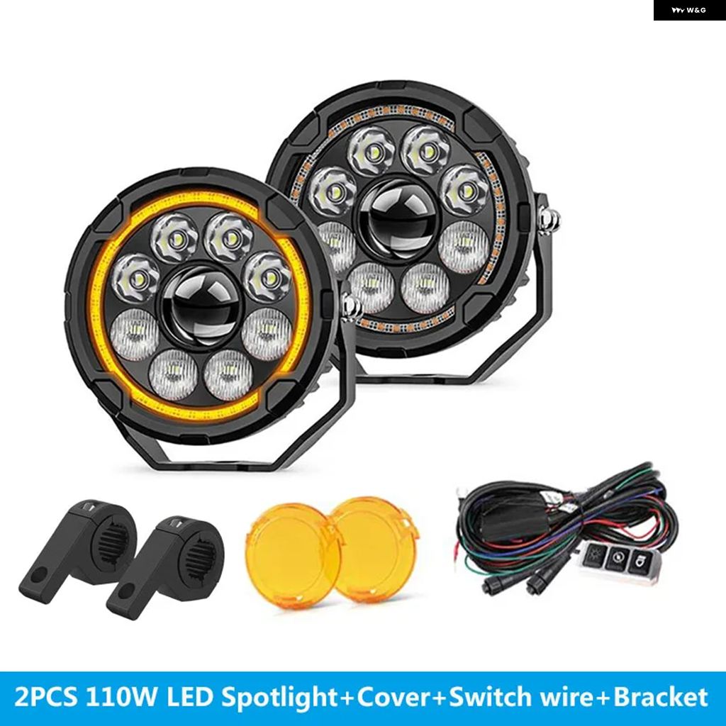 並行輸入品 5インチ ハイ/ロービーム 高出力 110W GR ADV オートバイ LED スポットライト ハーネス スイッチ BMW R1200GS LC 2014-2018_2