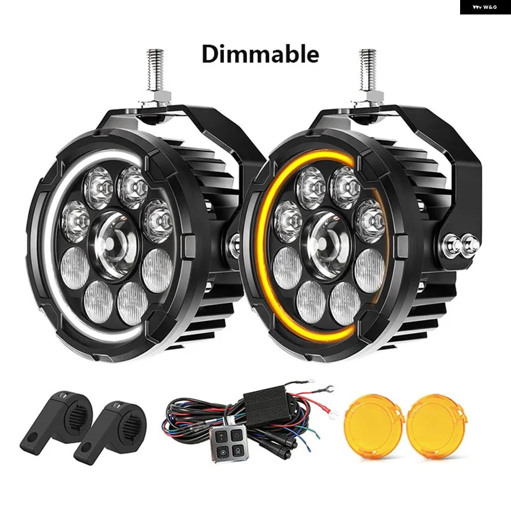 並行輸入品 5インチ ハイ/ロービーム 高出力 110W GR ADV オートバイ LED スポットライト ハーネス スイッチ BMW R1200GS LC 2014-2018_4