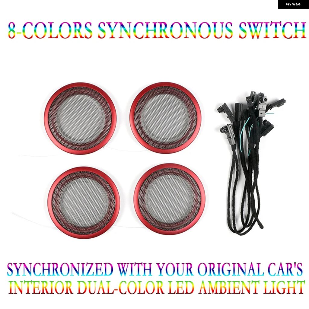 並行輸入品 LED 2/8色 アンビエントライト インテリア 装飾 ホーン スピーカー カバー ランプ BMW 3 4シリーズ M3 M4 F30 F31 F34 F35 F80 F32 F33 F36用 | ブランド登録なし | 01