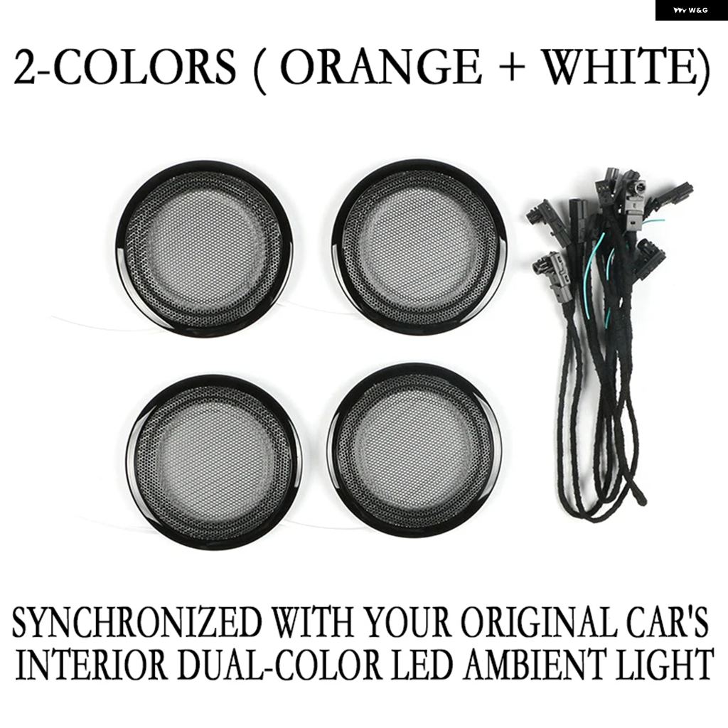 並行輸入品 LED 2/8色 アンビエントライト インテリア 装飾 ホーン スピーカー カバー ランプ BMW 3 4シリーズ M3 M4 F30 F31 F34 F35 F80 F32 F33 F36用 | ブランド登録なし | 02