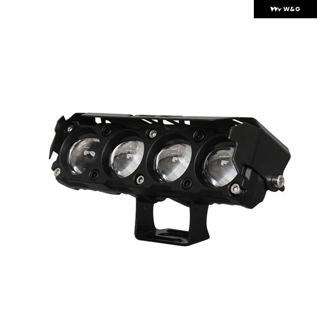 並行輸入品 汎用 オートバイ バイク スポットライト ヘッドライト 4レンズ 25Wハイ/ロービーム補助ライト LED ドライビンの画像