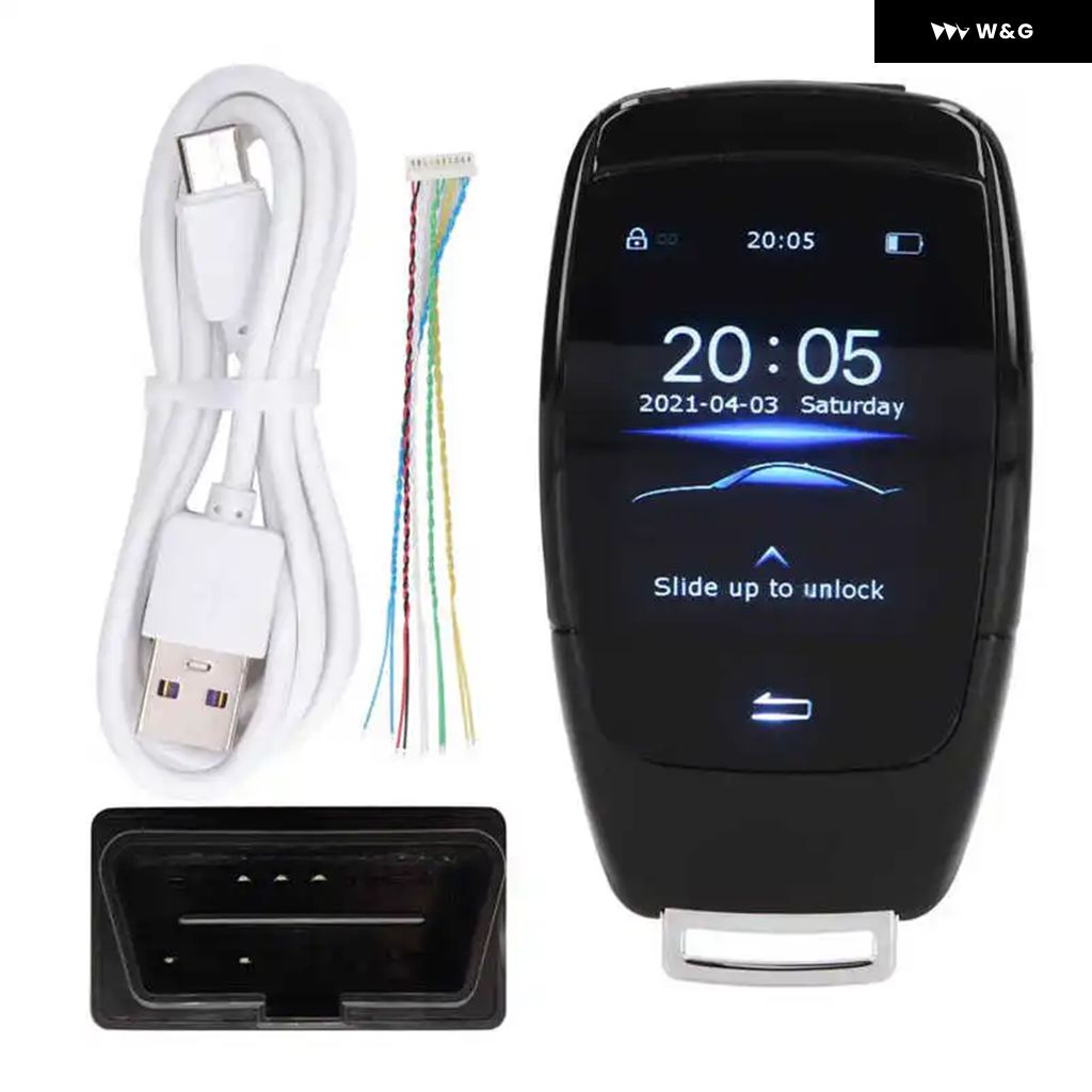 並行輸入品 汎用 スマートカーキーTK900 LCDタッチスクリーンスマートキーリモートキーレスエントリースタートストップ エンジ | ブランド登録なし | 01