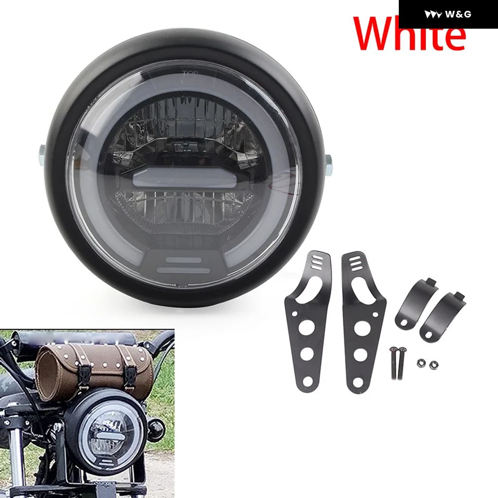 並行輸入品 5.75インチ LED ヘッドライト HI/LO DRL ブラケット コールマン CT200U-EX BT200X ミの画像