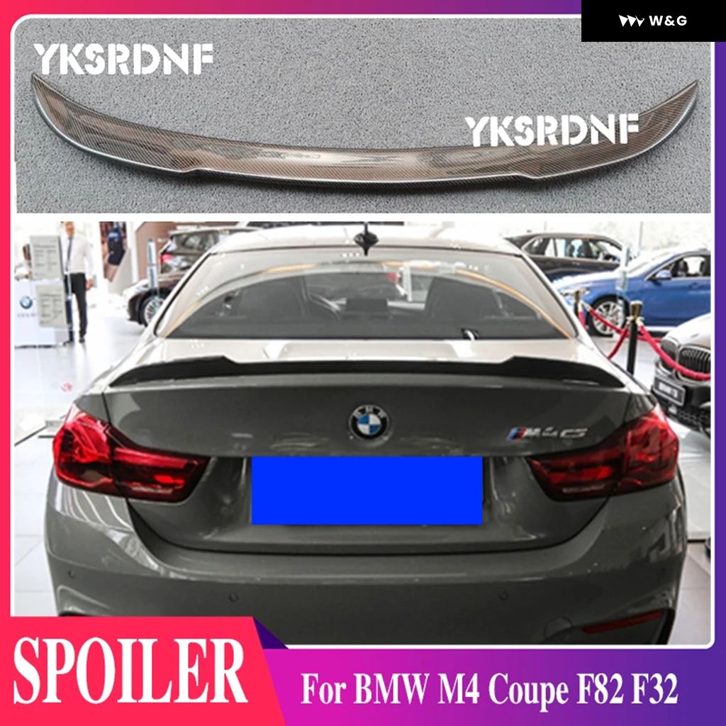 並行輸入品 CS スタイル カーボンリア トラック スポイラー BMW M4クーペF82 F32 M4スポイラー カーボンウィング | ブランド登録なし | 01