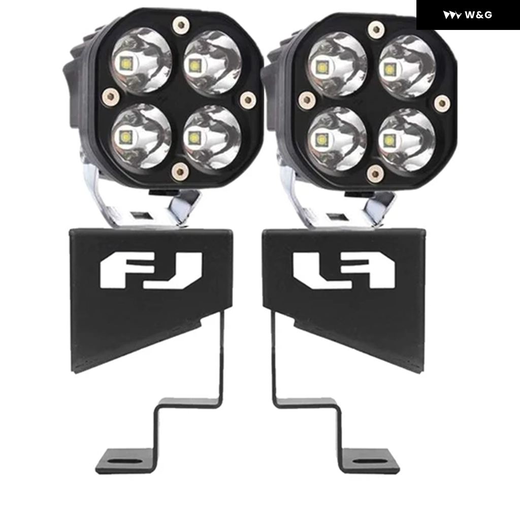 並行輸入品 フロントカウルライト フロントガラス ピラー マウント ブラケット キット 40W スポット LED ワーク フォグラ | ブランド登録なし | 01