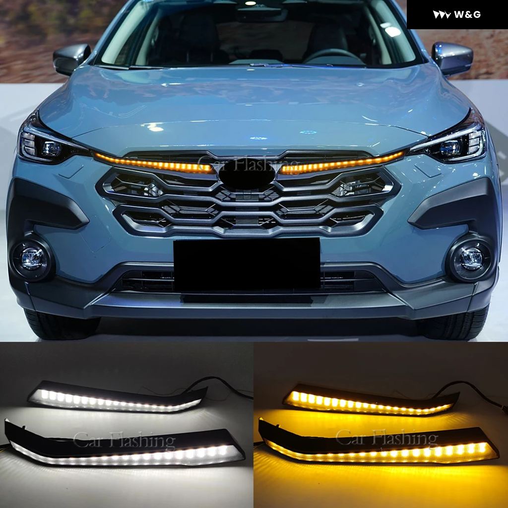 並行輸入品 スバル クロストレック 2023 2024 2025 デイタイム ランニングライト LED DRL ウィンカー フロン | ブランド登録なし | 01