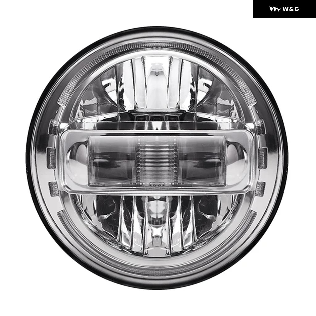 並行輸入品 7インチ LED ヘッドライト 7インチ DRL ラウンド ジープ ラングラー JK TJ ハマー H1 H2 12V | ブランド登録なし | 01