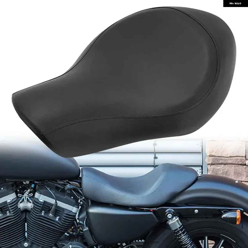 ブランド登録なし - 並行輸入品 自動二輪車 自動二輪車 黒いこと １番ウッド向こう正面 PUレザーピロー ソロ居敷き 座蒲団 ハーレー 運動競技はやりっ子 883 48 72