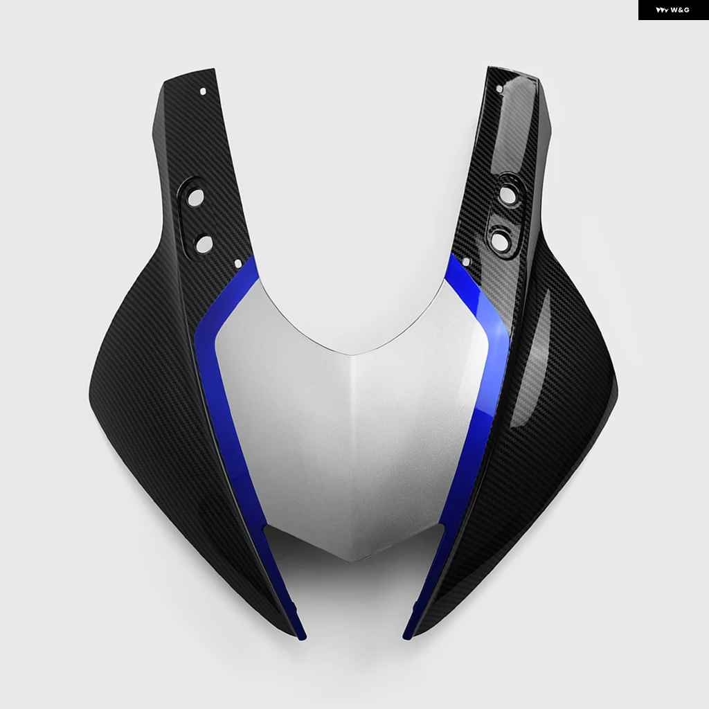 並行輸入品フロントノーズアッパーカウル フェアリング ヤマハ YZF R3 R25 2019-2024 ヘッドライト カウルマスクカバー ノーズ アップグレード R1 R6 ス