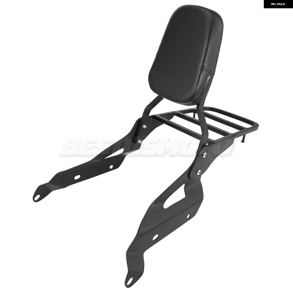 並行輸入品オートバイ バイク アクセサリー バックレスト シーシーバー ラゲッジラック付き ホンダ シャドウ 750 VT750 RS VT750RS 2010-2018の画像