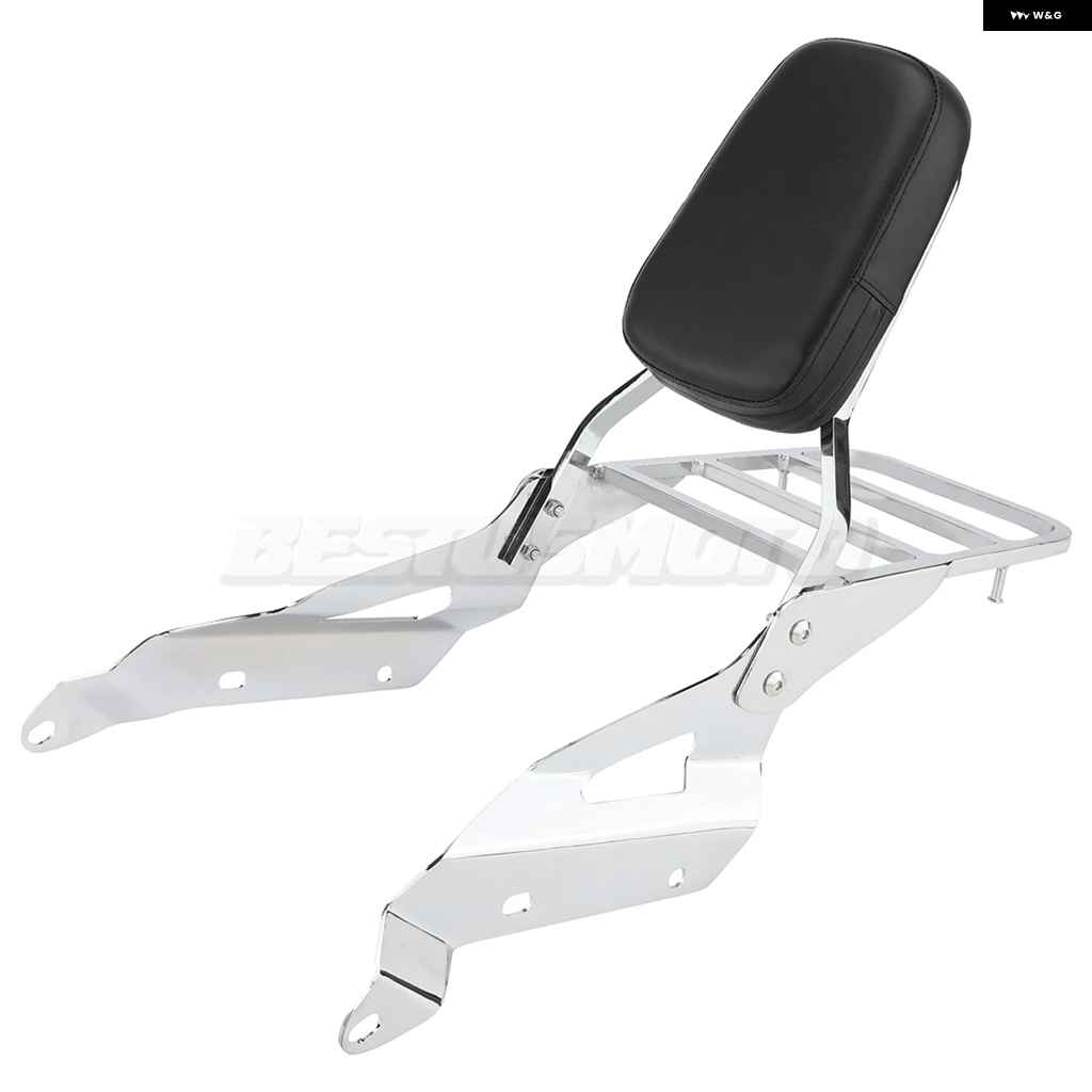 並行輸入品オートバイ バイク アクセサリー バックレスト シーシーバー ラゲッジラック付き ホンダ シャドウ 750 VT750 RS VT750RS 2010-2018の画像