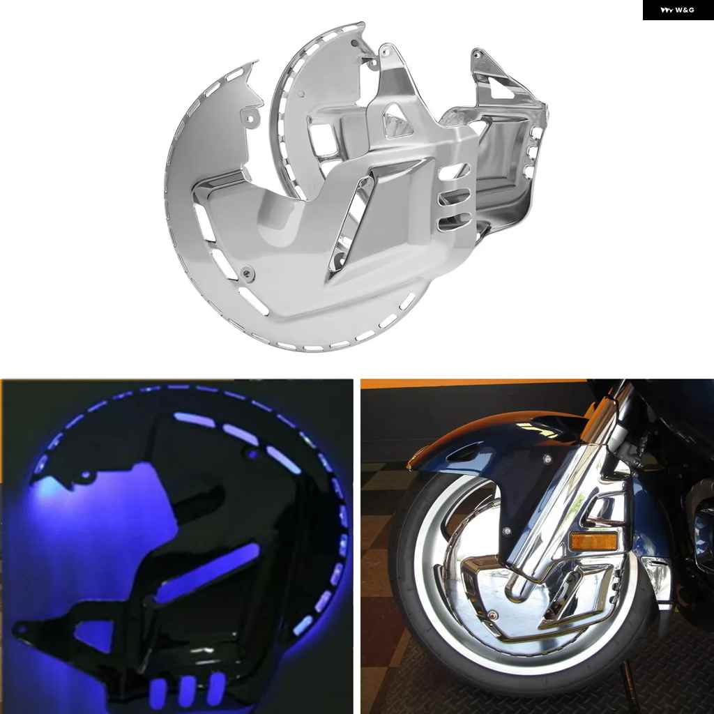 並行輸入品オートバイ バイク フロントブレーキローターカバー LEDライト ホンダ ゴールドウイング GL1800 2001-2017 F6B 2013-2017_1