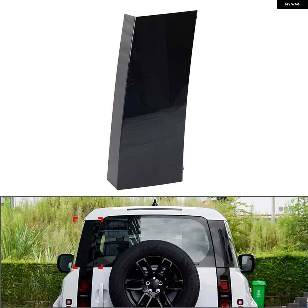 並行輸入品1個 車 Dピラー パネル カバー 外装 モールディング トリム ABS 光沢ブラック LR174197 LR174196 ランドローバー ディフェンダー 2020-2024の画像