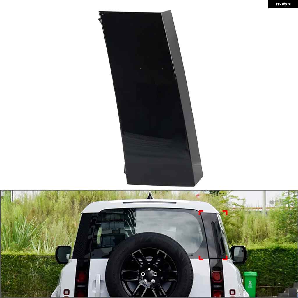 並行輸入品1個 車 Dピラー パネル カバー 外装 モールディング トリム ABS 光沢ブラック LR174197 LR174196 ランドローバー ディフェンダー 2020-2024の画像