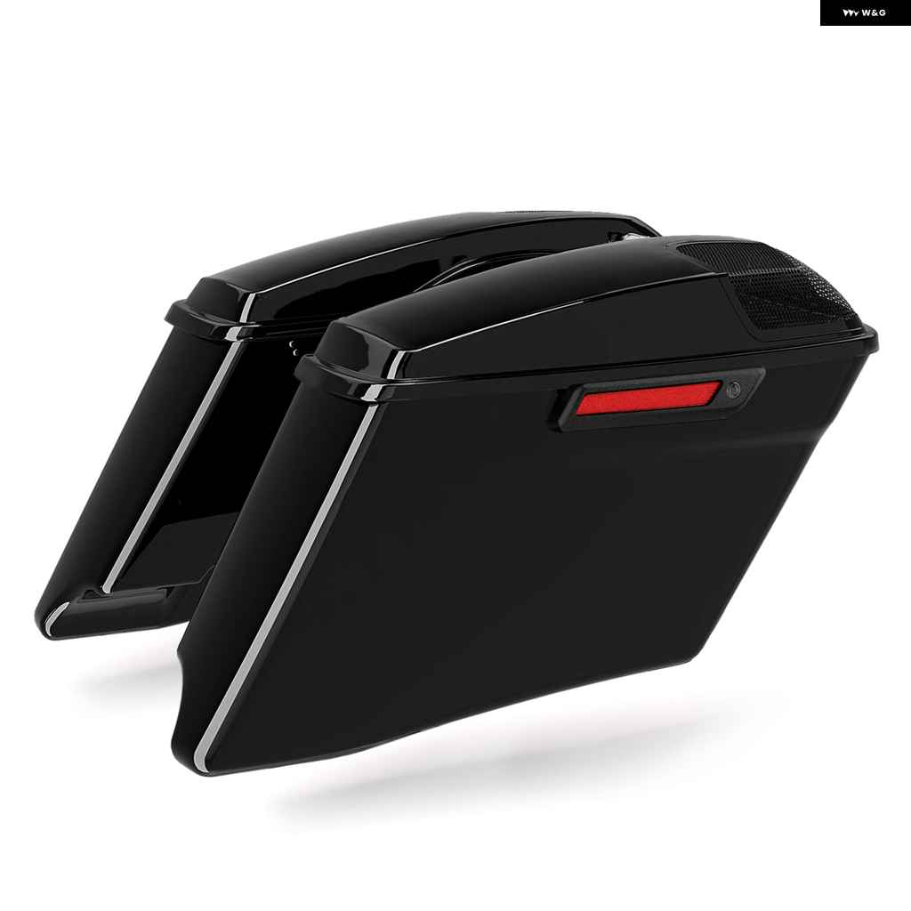 並行輸入品4インチ ストレッチ 拡張ハード サドルバッグ ハーレー CVO ツーリンググライド 2014-2024 ラゲッジ キャリア サイドバッグの画像