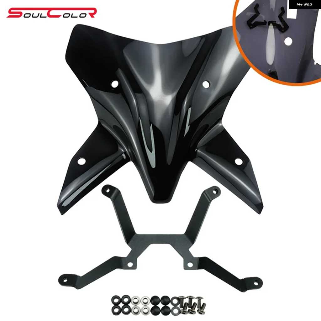 並行輸入品オートバイ バイク スポーツ ウィンドシールド バイザー マットブラック ウィンドスクリーン 990 DUKE 2024 2025 990DUKE 24 25 DUKE990の画像