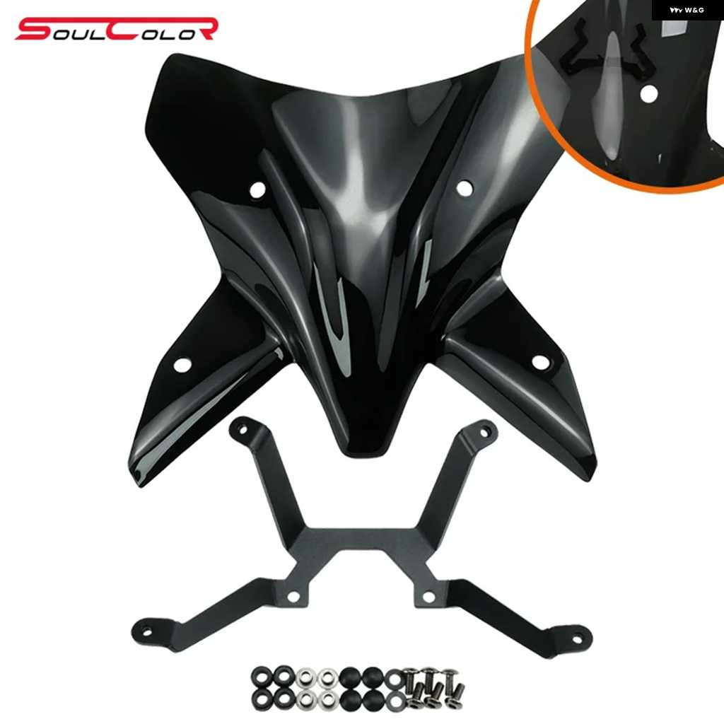 並行輸入品オートバイ バイク スポーツ ウィンドシールド バイザー マットブラック ウィンドスクリーン 990 DUKE 2024 2025 990DUKE 24 25 DUKE990の画像