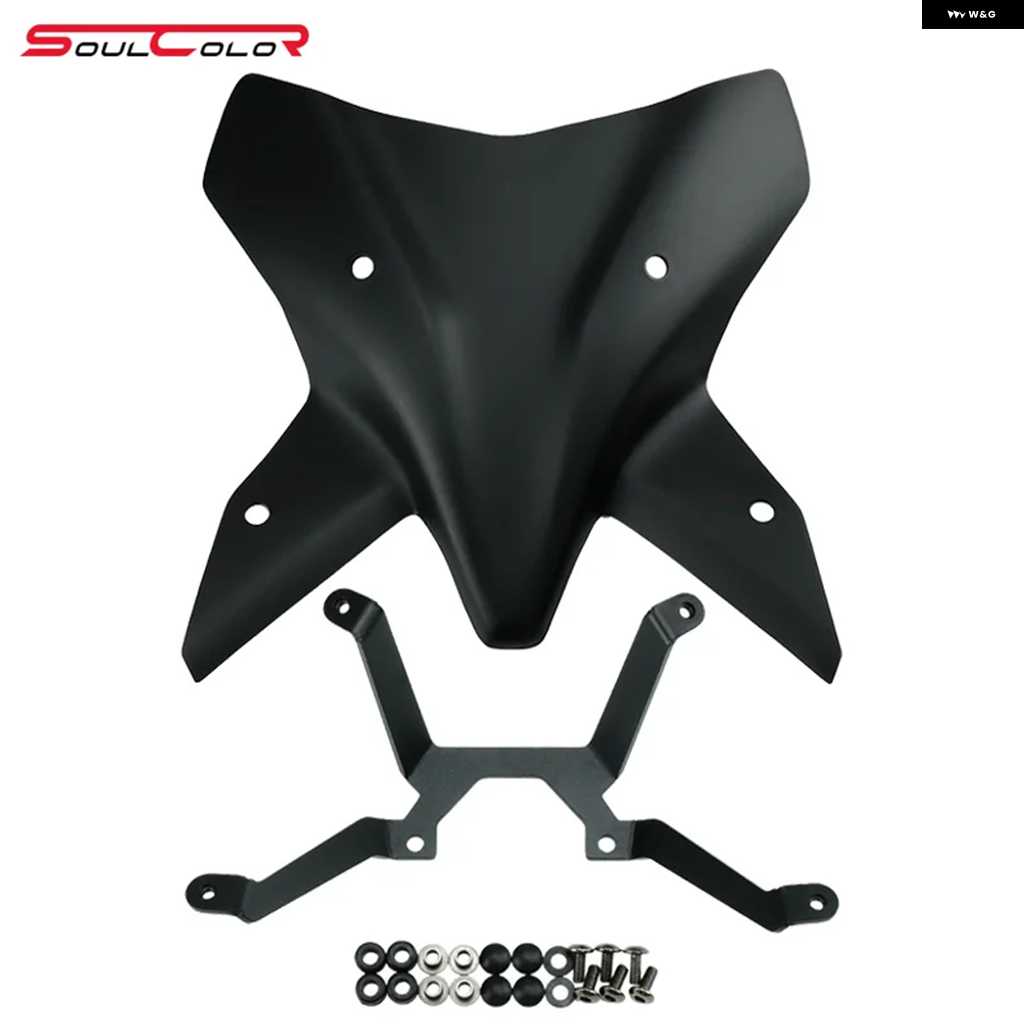 並行輸入品オートバイ バイク スポーツ ウィンドシールド バイザー マットブラック ウィンドスクリーン 990 DUKE 2024 2025 990DUKE 24 25 DUKE990の画像