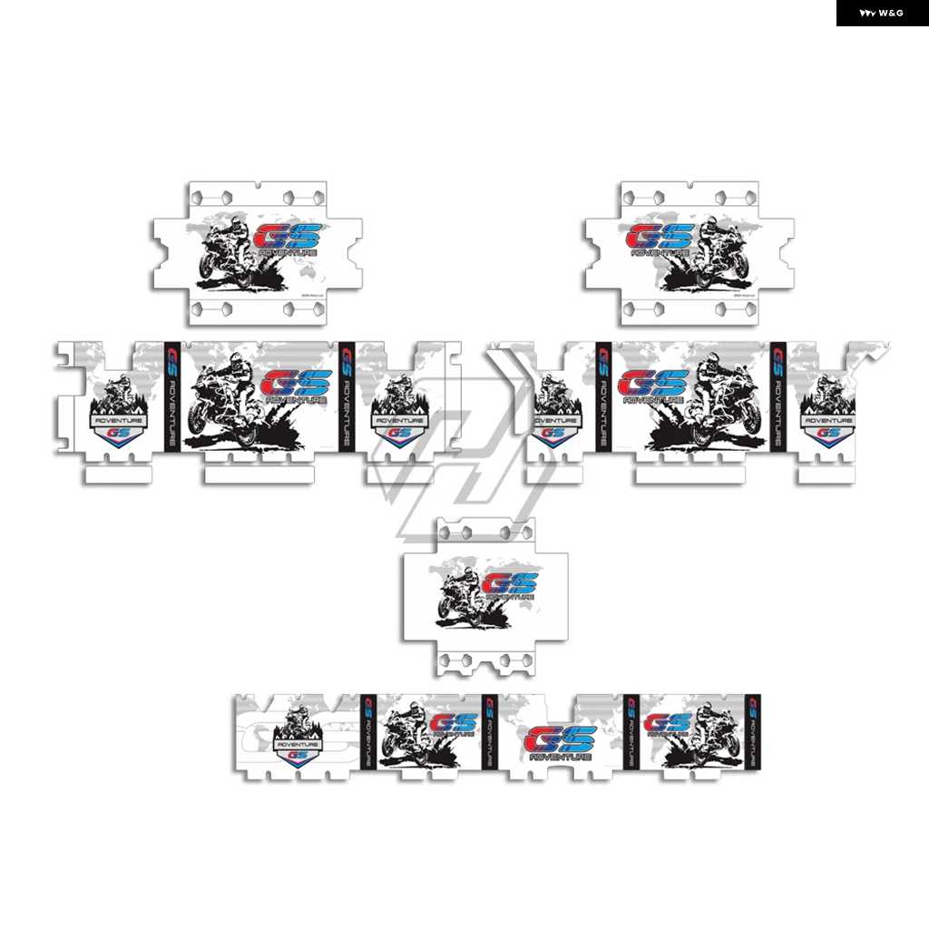 並行輸入品BWM R1250GS R1200GS ADV 3 X アドベンチャー 3D デカール プロテクター カバー ステッカー デカール セット BMW アルミ パニアケース BOX