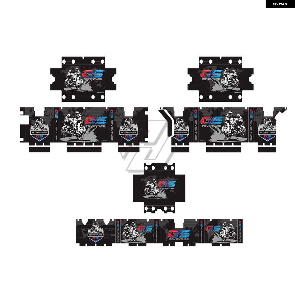 並行輸入品BWM R1250GS R1200GS ADV 3 X アドベンチャー 3D デカール プロテクター カバー ステッカー デカール セット BMW アルミ パニアケース BOX