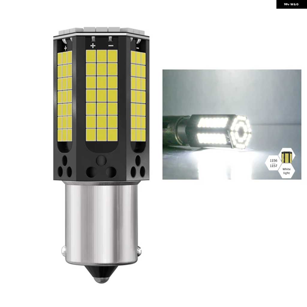 並行輸入品2個 P21W 1156 BA15S LED電球 BAU15S PY21W 1157 BAY15D P21/5W T20 7443 T25 3157 CANバス 車用ウィンカーランプ ホワイト | ブランド登録なし | 02