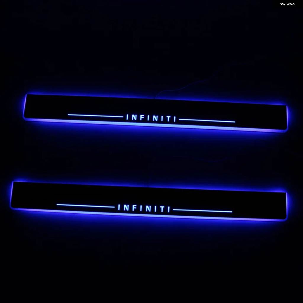 並行輸入品LEDフットステップドアシルライト インフィニティ FX35 FX37 FX30 FX50 12V ペダルボード パスウェイ ウェルカムカー スカッフプレート | ブランド登録なし | 01