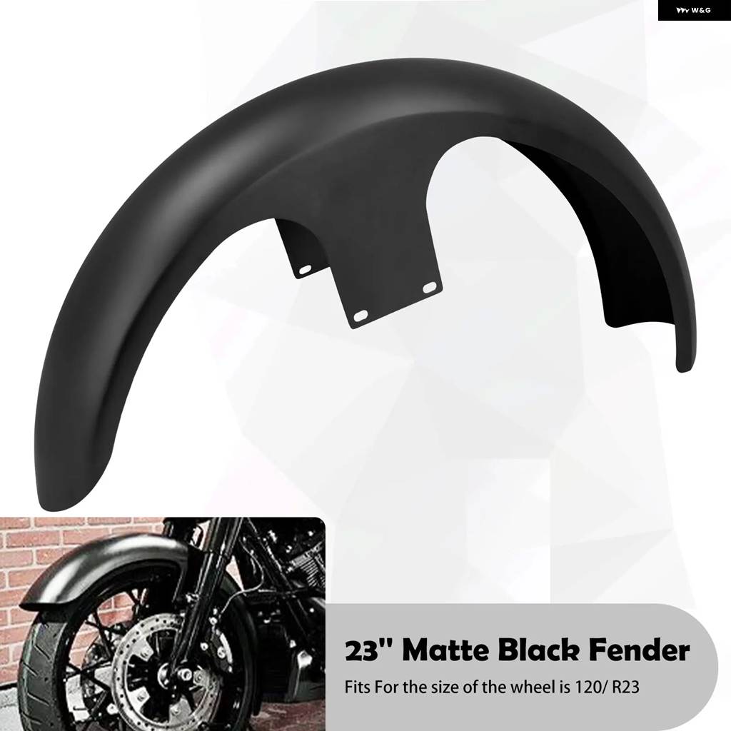 並行輸入品オートバイ 23インチホイールラップフロントフェンダー グロス/マットブラック ハーレー ツーリング ストリート エレクトラ ロードグライド C_2