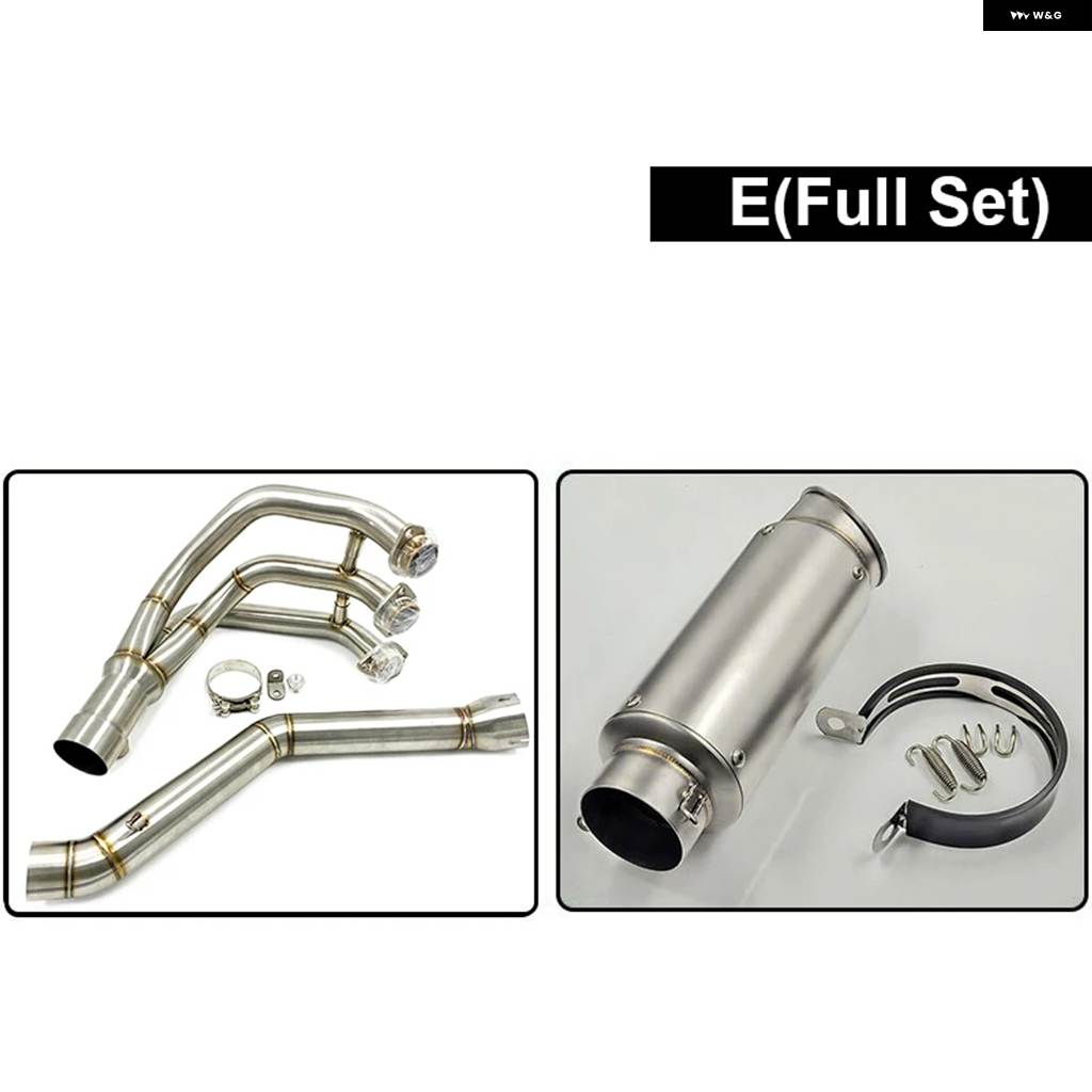 並行輸入品51MMフルセット バイク モトマフラーとフロント エンジン リンク パイプ DBキラー付き ヤマハ MT-09 FZ-09 TRACER 14-2018用の画像