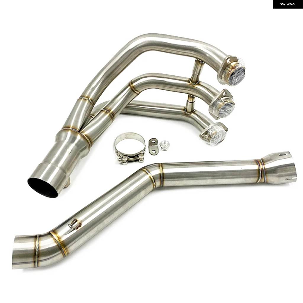 並行輸入品51MMフルセット バイク モトマフラーとフロント エンジン リンク パイプ DBキラー付き ヤマハ MT-09 FZ-09 TRACER 14-2018用の画像