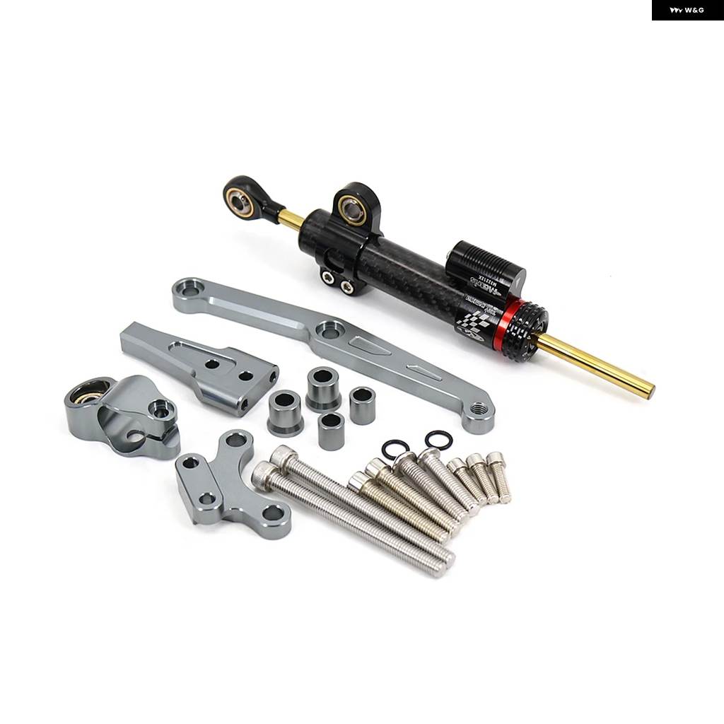 並行輸入品ホンダ CB650R 2018 - 21用 オートバイ ステアリングスタビライザー ダンパー 取り付け ブラケット キットの画像