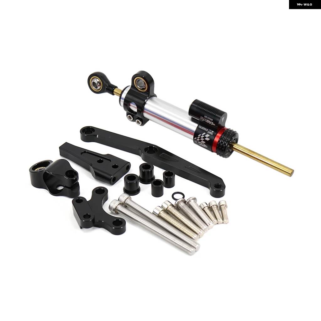 並行輸入品ホンダ CB650R 2018 - 21用 オートバイ ステアリングスタビライザー ダンパー 取り付け ブラケット キットの画像