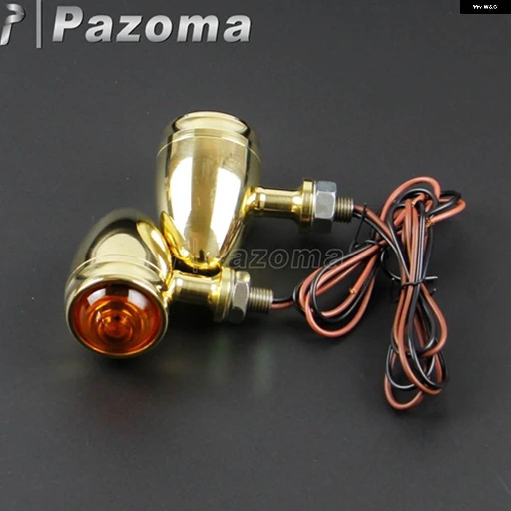 並行輸入品10MMボルトブラット ソリッドブラス バイク バルブ ウィンカー ランプ アンバー ライト ハーレー ホンダ スズキ カワサキ レーサー