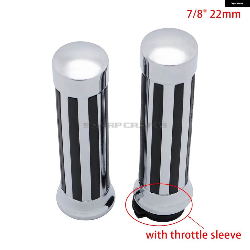 並行輸入品オートバイ 7/8インチ 22MM スカルラバースリップ ハンドルバー ハーレー ホンダ ヤマハ バイク クルーザー チョッパー カスタムの画像