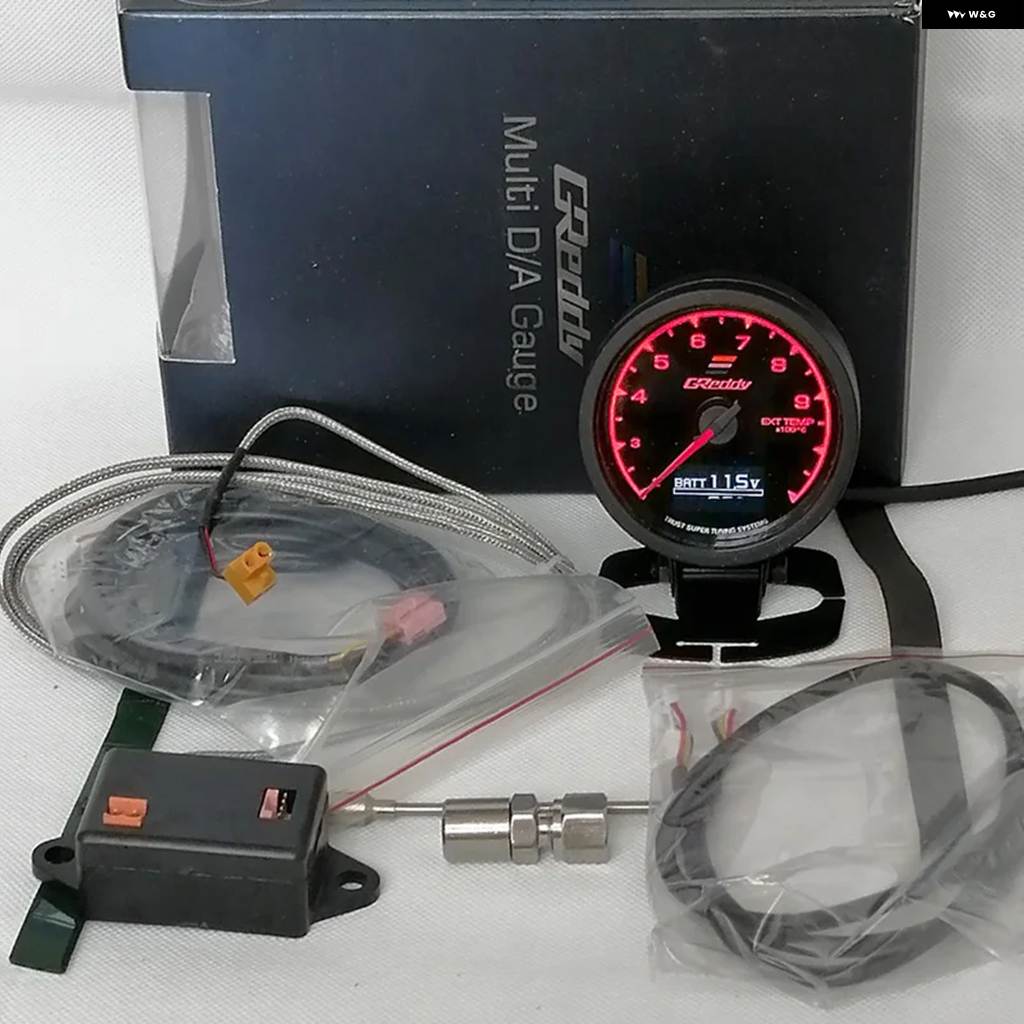 並行輸入品 GREDDI RMPゲージ ブースト/水温計 7色ライト LCD ディスプレイ 電圧 レーシングメーター センサー カー62MMターボの画像