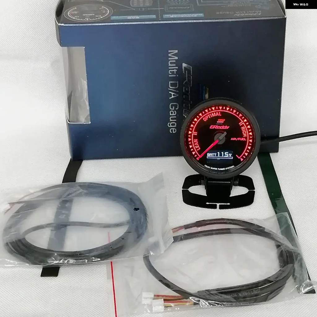 並行輸入品 GREDDI RMPゲージ ブースト/水温計 7色ライト LCD ディスプレイ 電圧 レーシングメーター センサー カー62MMターボの画像