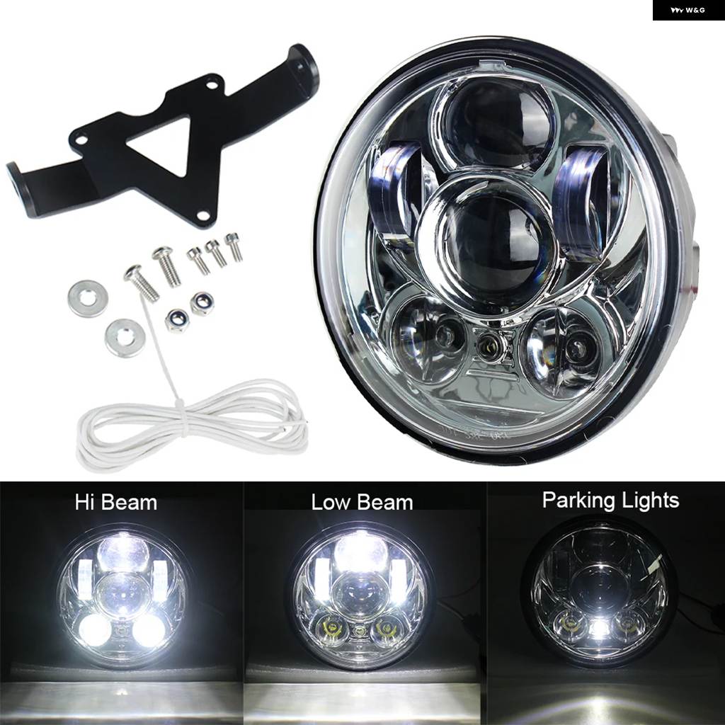 並行輸入品 5.75インチ LED ヘッドライト ヤマハ ボルト レイダー ストライカー SCR950 ウォリアー ハイ/ロービーム パーキング_2