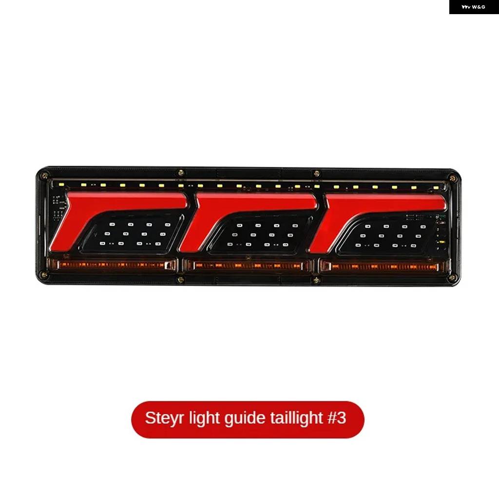 並行輸入品 2個のライトガイドテールライトトラックブレーキライトLED電子フォグランプ24 / 12Vトラックフローウィンカーカーテの画像