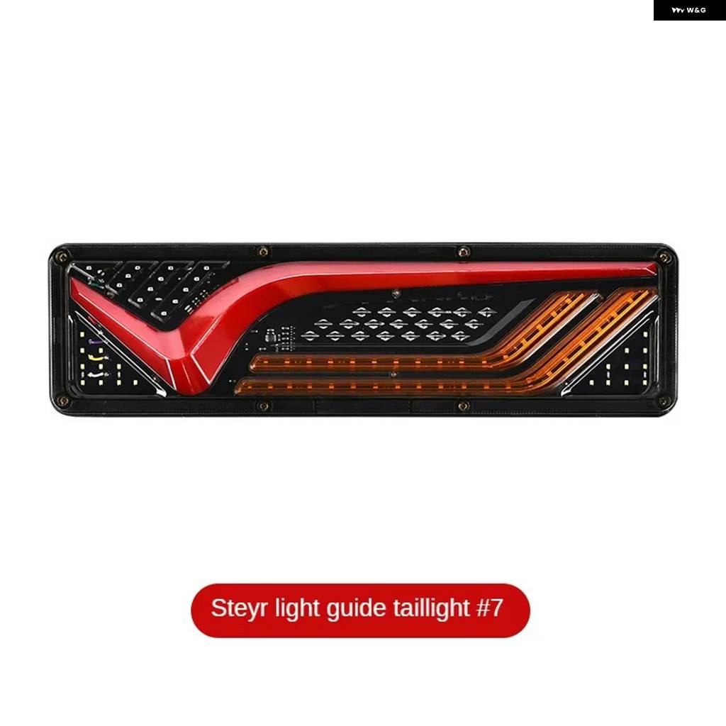 並行輸入品 2個のライトガイドテールライトトラックブレーキライトLED電子フォグランプ24 / 12Vトラックフローウィンカーカーテの画像