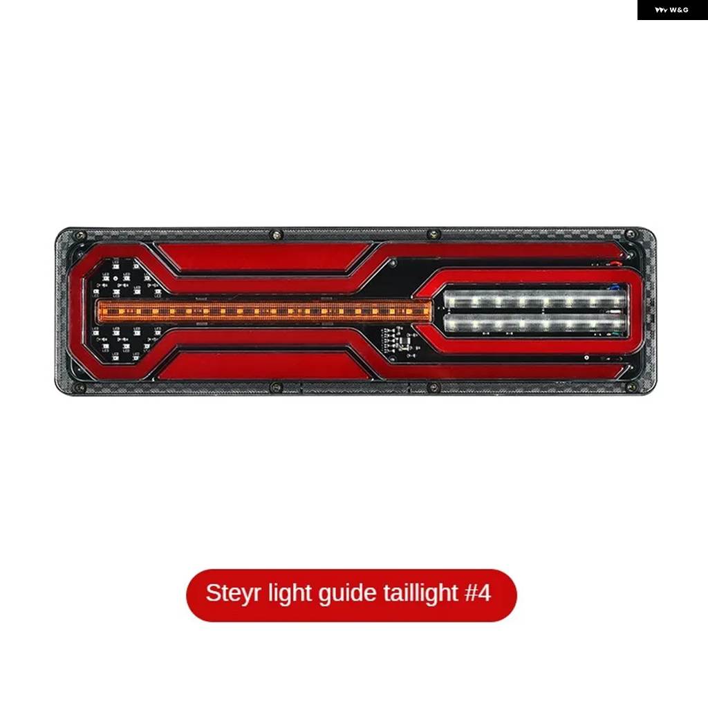 並行輸入品 2個のライトガイドテールライトトラックブレーキライトLED電子フォグランプ24 / 12Vトラックフローウィンカーカーテの画像