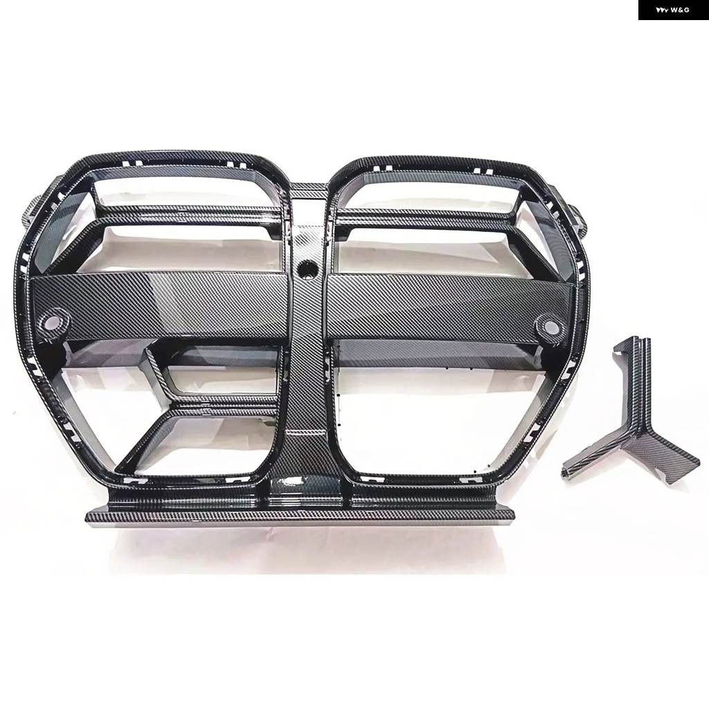 並行輸入品 フロントバンパーグリル フロントフード キドニーグリル BMW G80 M3 G82 G83 M4 2021 - 23 カーボンルック カスタムの画像