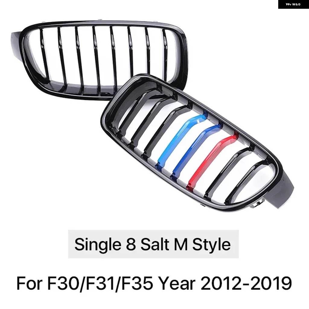 並行輸入品 フロントレインレーシンググリル カーボン Mカラーグリル キドニー BMW 3シリーズ F30 F31 F35 2012-2019 320I 328Iの画像