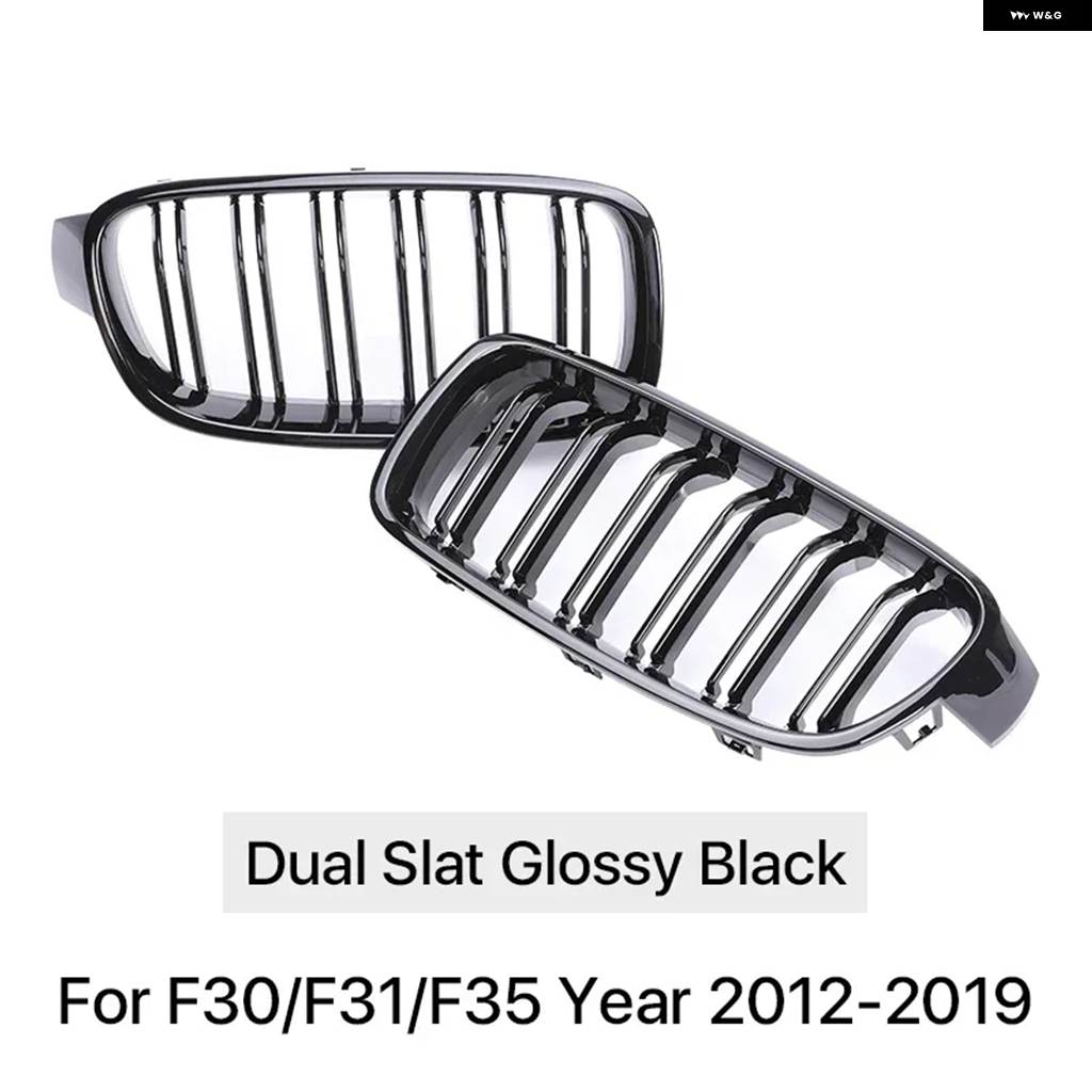 並行輸入品 フロントレインレーシンググリル カーボン Mカラーグリル キドニー BMW 3シリーズ F30 F31 F35 2012-2019 320I 328Iの画像