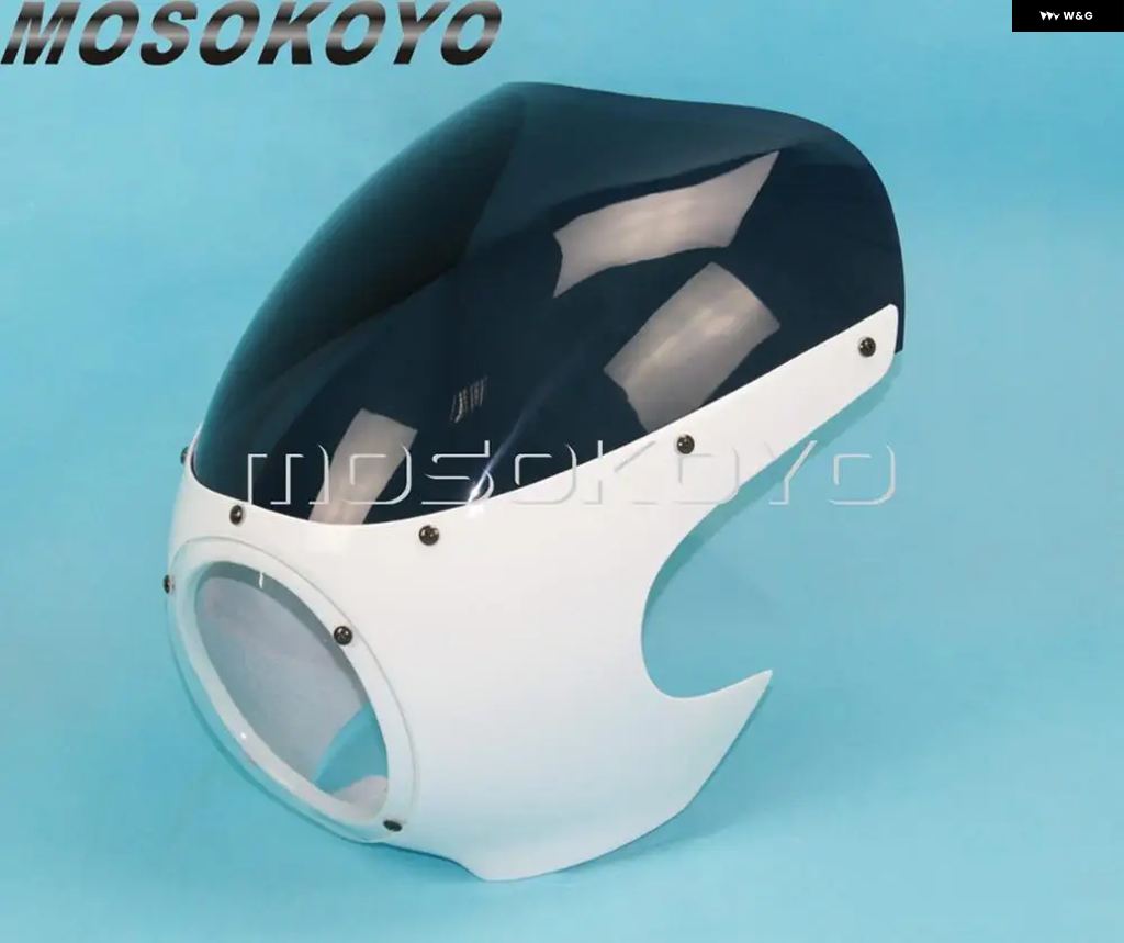 ブランド登録なし - 並行輸入品 自動二輪車 前照灯 フェアリング 5-3/4inフロントライトマスクカバー ハーレー クリーヴァ 運動競技はやりっ子 ダイナ ソフテイル ヤマハ