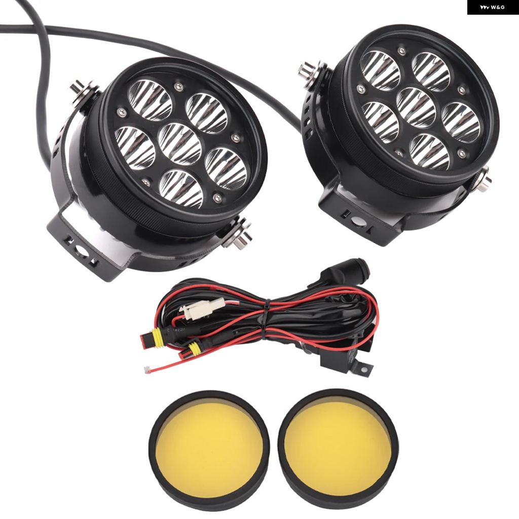 ブランド登録なし - 並行輸入品 自動二輪車 LED 前照灯 黄色 フォグライト 6LED注目の的 BMW ADVR1250GSF900RR9T相応う