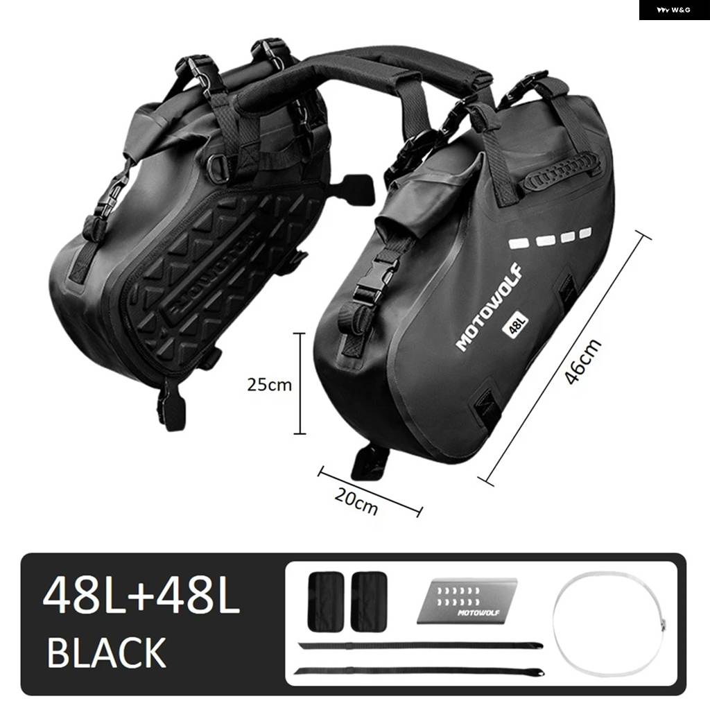 並行輸入品 48L 18L バイク 防水 サドルバッグ アウトドア ドライトラベル ラゲッジ サイドバッグ ヤマハ YZ450F WR250F ホンダ
